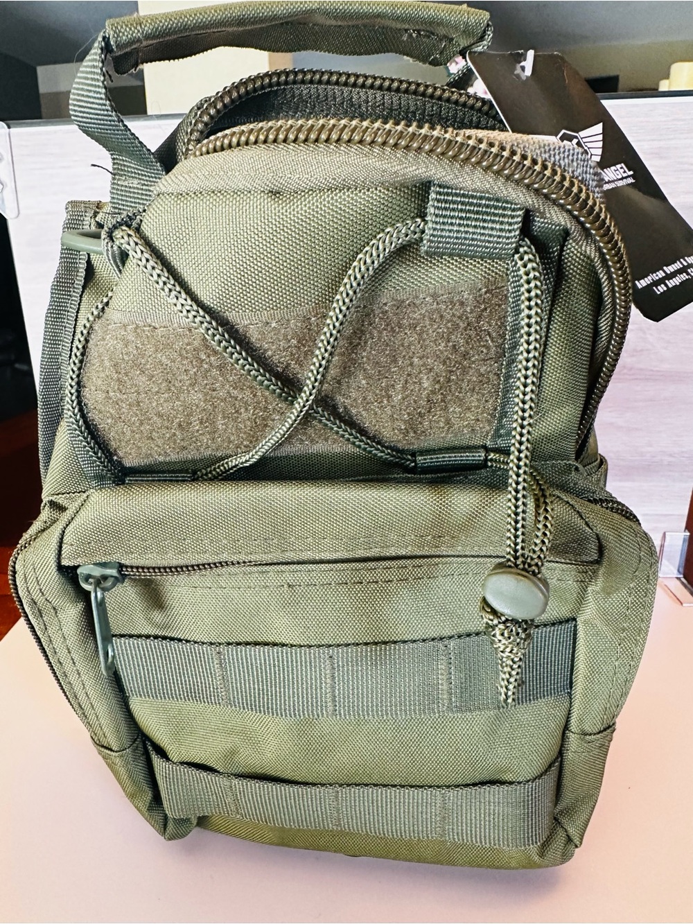 Stealth Angel Olive Green Tactical Sling Backpack. New With Tags
